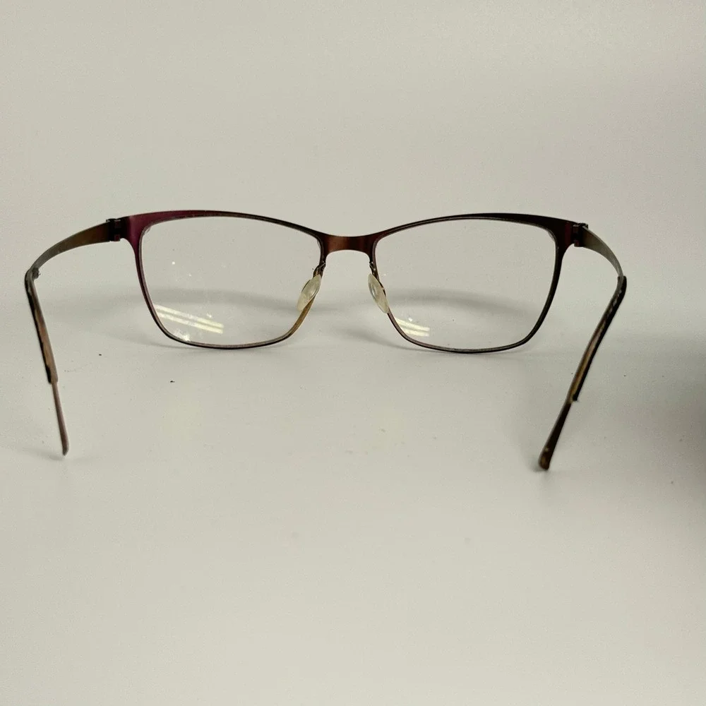 Lindberg Titanium Cat Eye Eyeglass Frames Matte Burgundy Plum Minimalist Danish